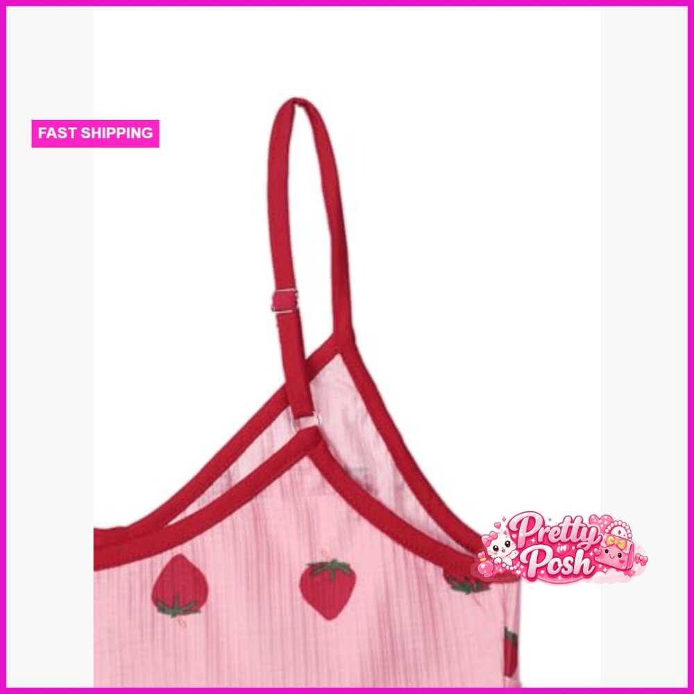 Polyester Elastane Ribbed Crop Cami Shorts Pajama… - image 5